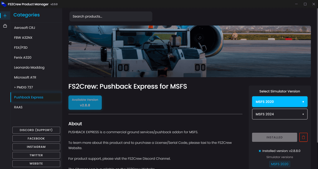FS2Crew Product Manager